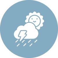Cloudy Monochrome UI Visual vector