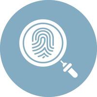 Fingerprint Scanning Stylized Tech Element vector