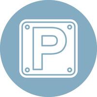 Letter P Geometric Shape Symbol vector