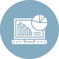 Line Graph Outlined App Visual vector