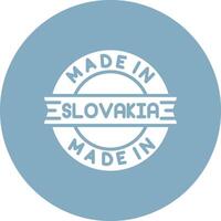 Made In Slovakia Lined UI Illustration vector