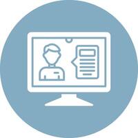 Online Interview Interactive Display Symbol vector