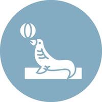 Seal 3D Line Art Piece vector