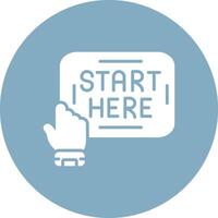 Start Here Playful Line Icon vector
