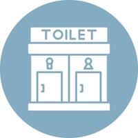 Toilet Bold Web Icon vector
