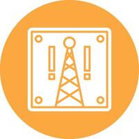 Cell Tower Minimal Outline Artwork vector