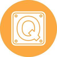Letter Q Color Block Design vector