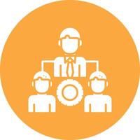 Team Structure Rounded Line Illustration vector