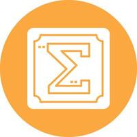 Summation Playful Line Icon vector