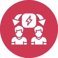 Conflict Resolution Lined Visual Concept vector