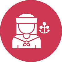 Sailor Clean Grid Icon vector