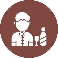 Bartender Outline Graphic Design vector