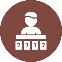 Croupier Solid Fill Design vector