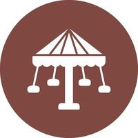 Merry Go Round Mono Icon Symbol vector
