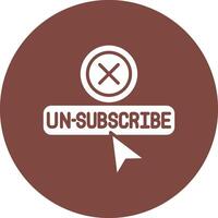 Unsubscribe Minimalist Graphic vector