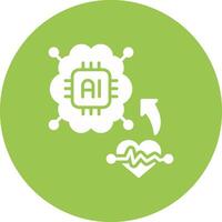 Deep Learning Bold Web Icon vector