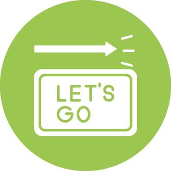 Lets Go Simple Line Sketch vector
