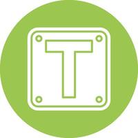 Letter T User-Friendly Visual vector