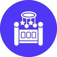 Cot free Bold Web Icon vector