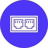 Ethernet Subtle Shadow Icon vector