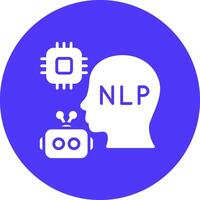Nlp Interactive Icon Badge vector
