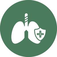 Lungs Interactive Icon Badge vector