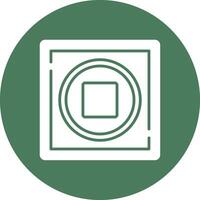 Stop Interactive Icon Badge vector
