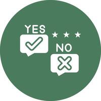 Yes No Digital Concept Icon vector