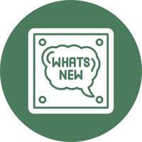 Whats New Shadowed Icon Style vector