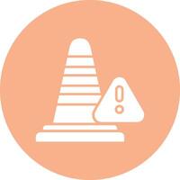 Traffic Cone Detailed Line Sketch vector