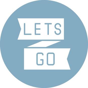 vamos Vamos sencillo movimiento diseño vector