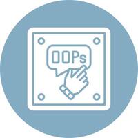 Oops Artistic UI Symbol vector