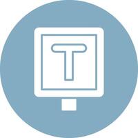 T Junction Color Enhanced Graphic vector