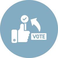 Yes Vote Dark Theme Element vector