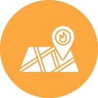 Fire Location Color Enhanced Graphic vector
