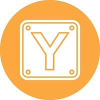 Letter Y Stylish App Element vector