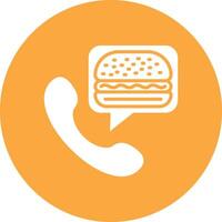 Order Food Sharp Edge Symbol vector