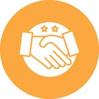 Shake Hands Clean Shape Symbol vector