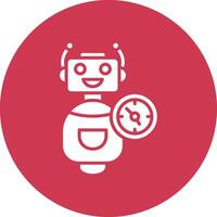 Bot Interactive Icon Badge vector