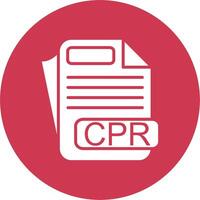 CPR File Format Gradient Style Icon vector