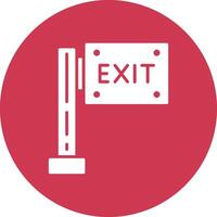 Exit Monochrome UI Visual vector