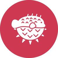 Puffer Fish Outline Graphic Design vector