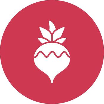 Turnip Solid Fill Design vector