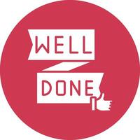 Well Done Gradient Style Icon vector