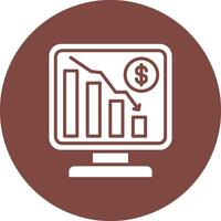 Bar Graph Handcrafted Digital Icon vector
