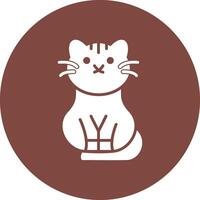 Cat Interactive Icon Badge vector