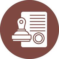 Rubber Stamp Gradient Style Icon vector