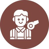 Referee Solid Fill Design vector