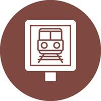 Train Station Gradient Style Icon vector