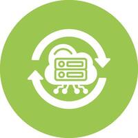 Backup Interactive Icon Badge vector